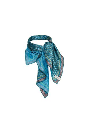 Amphora Blue Scarf by Selini Collections – versatile printed neck and hair accessory
